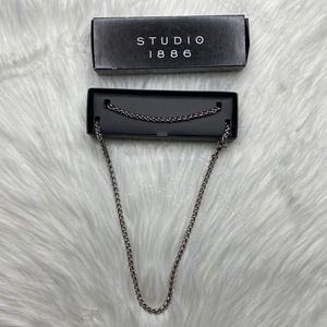 Studio 1886 Men’s Stainless Steel Necklace and Bracelet Set